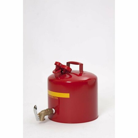 EAGLE SAFETY FAUCET CANS, Metal - Red w/Brass Faucet, CAPACITY: 5 Gal. 1417